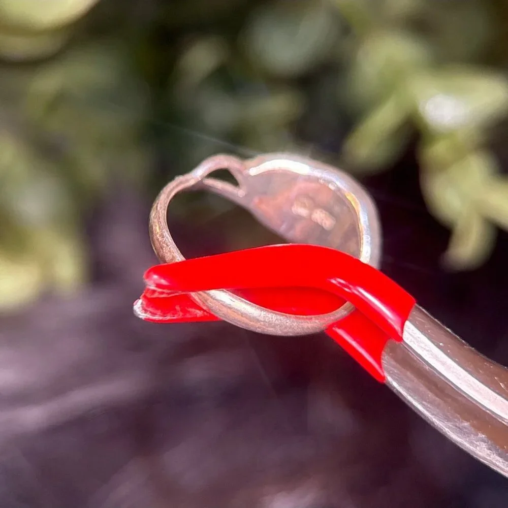 Silver‎ 925 Petite Enamel Leaf Ring